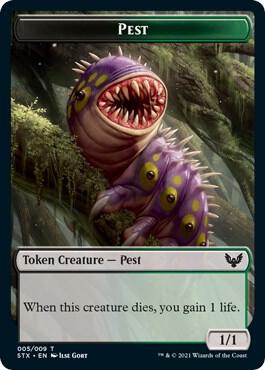 Fractal (3) // Pest (5) Double-sided Token (Back)