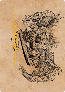 Miirym, Sentinel Wyrm Art Card (Gold-Stamped Signature)