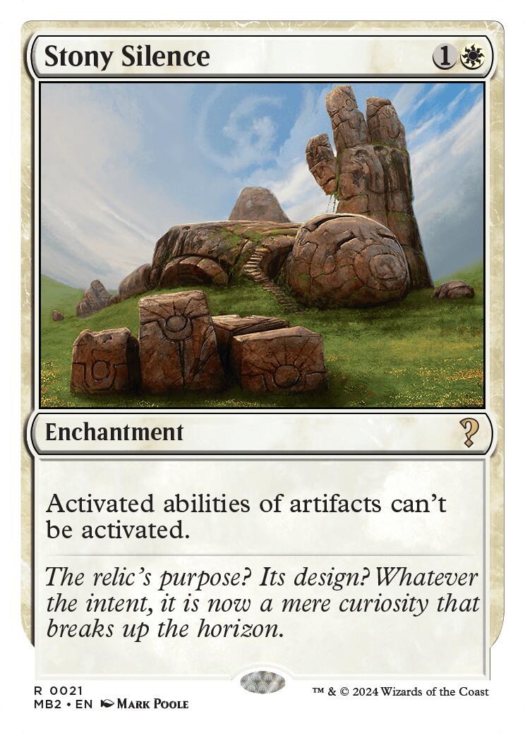 Stony Silence (White Border)