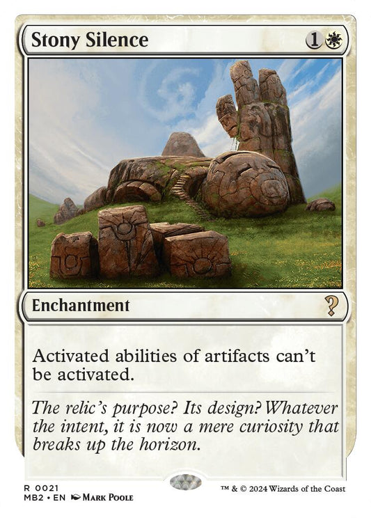 Stony Silence (White Border)