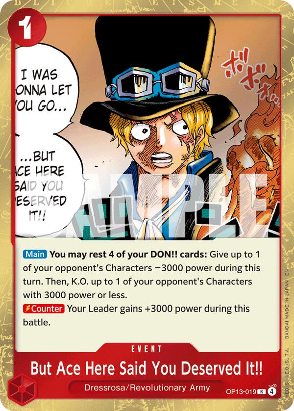 But Ace Here Said You Deserved It!!