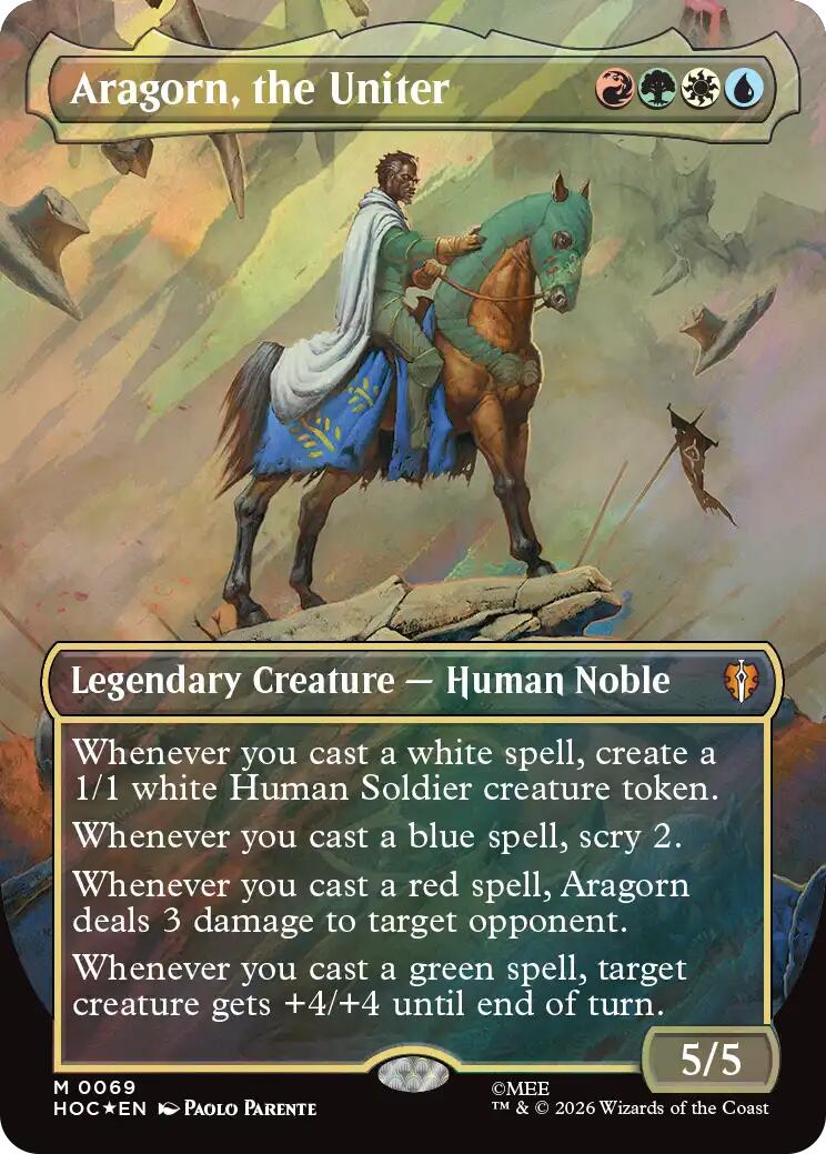 Aragorn, the Uniter (Borderless) (Surge Foil)