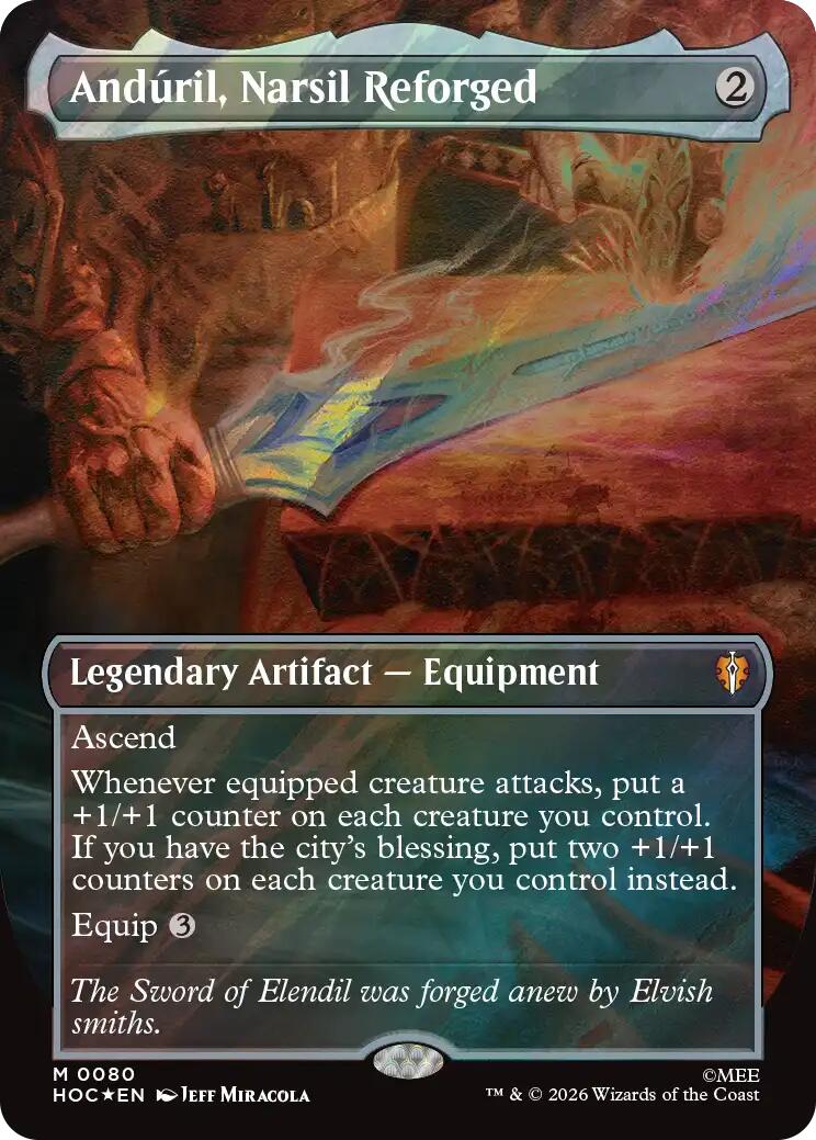 Anduril, Narsil Reforged (Borderless) (Surge Foil)