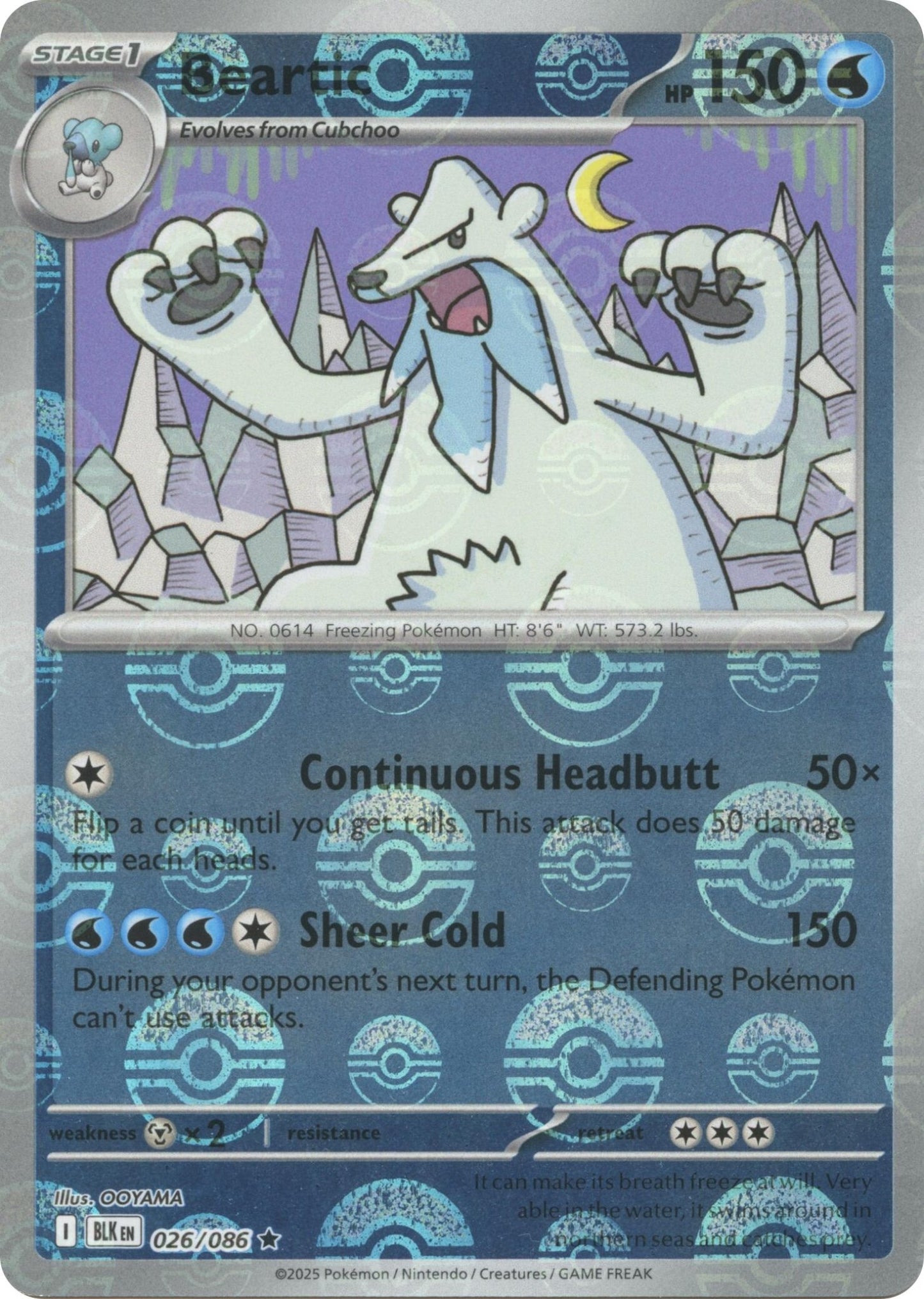 Beartic (Poke Ball Pattern) [BLK - 026/086] - Atomili Collectables