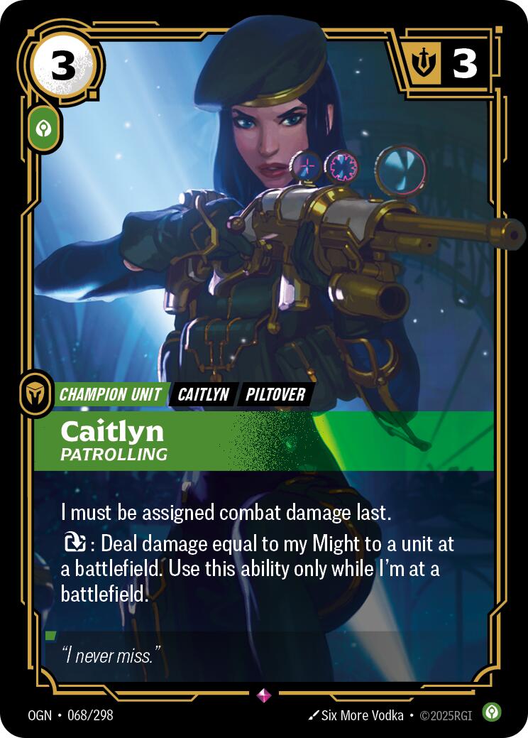 Caitlyn - Patrolling [OGN - 068/298] - Atomili Collectables