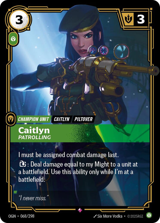Caitlyn - Patrolling [OGN - 068/298] - Atomili Collectables