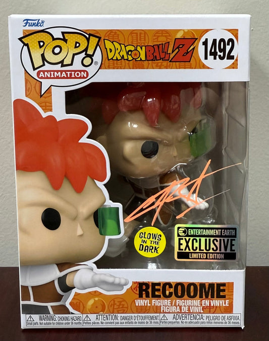 Christopher Sabat Signed Funko Pop Dragon Ball Z Recoome #1492 Entertainment Earth Exclusive (No Character Signature) - Atomili Collectables