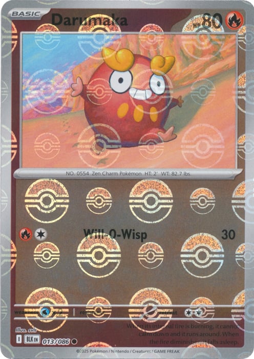 Darumaka (Poke Ball Pattern) [BLK - 013/086] - Atomili Collectables