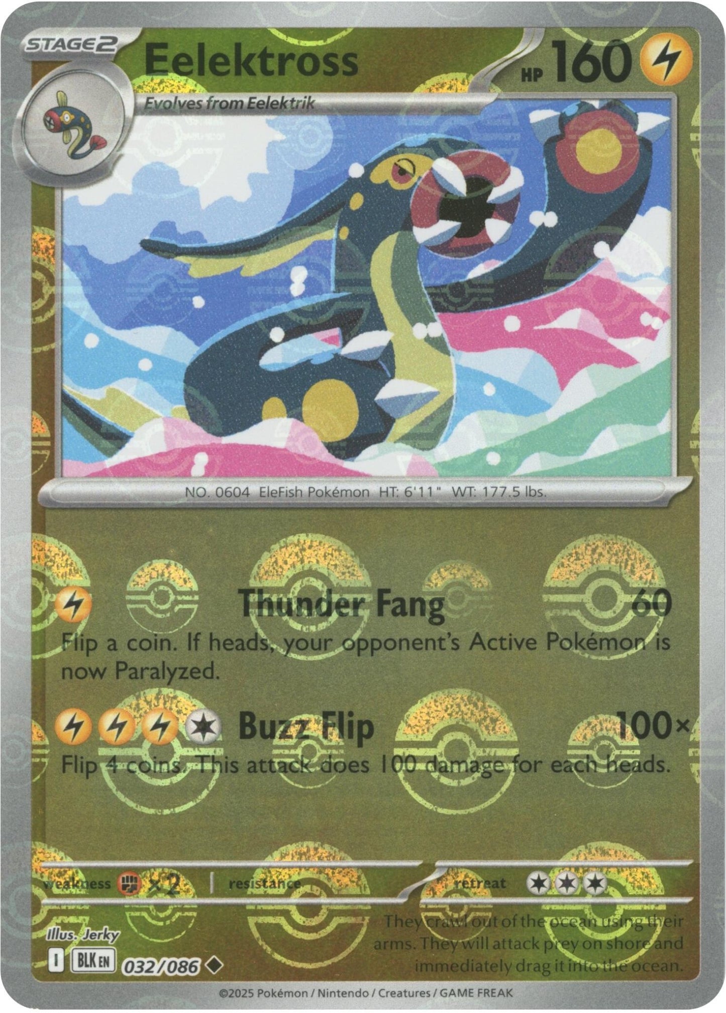 Eelektross (Poke Ball Pattern) [BLK - 032/086] - Atomili Collectables