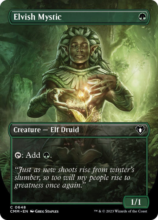 Elvish Mystic (Borderless) [CMM - 648] - Atomili Collectables