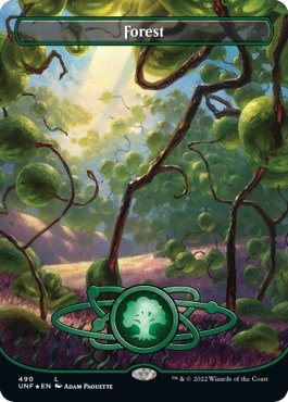 Forest (490) (Borderless) (Galaxy Foil) [UNF - 490] - Atomili Collectables