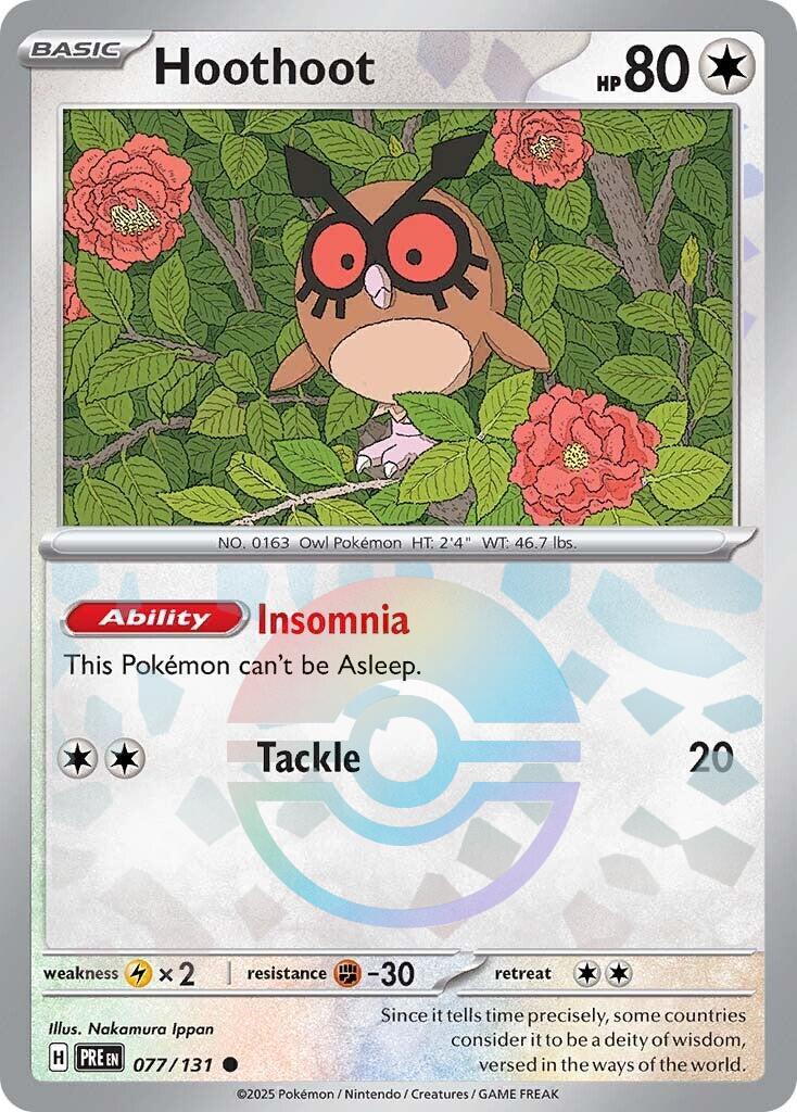 Hoothoot (Poke Ball Pattern) [PRE - 077/131] - Atomili Collectables