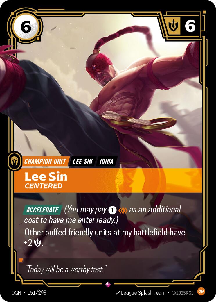 Lee Sin - Centered [OGN - 151/298] - Atomili Collectables