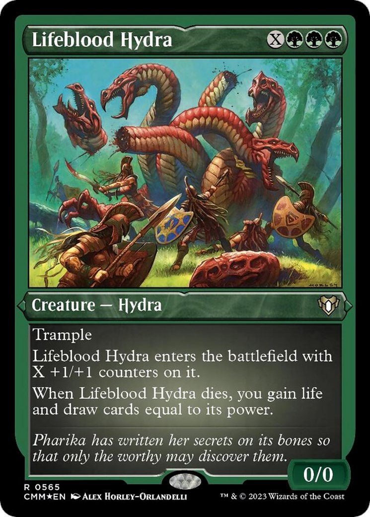 Lifeblood Hydra (Foil Etched) [CMM - 565] - Atomili Collectables