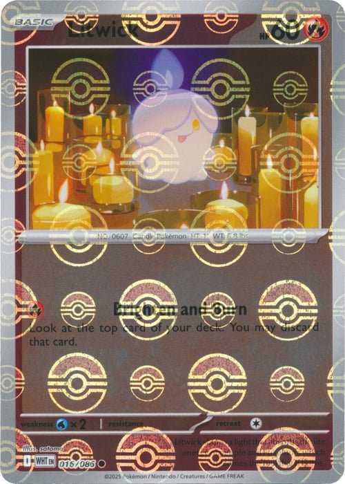 Litwick (Poke Ball Pattern) [WHT - 016/086] - Atomili Collectables