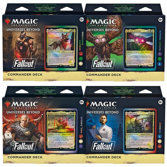 Magic: The Gathering Fallout Commander Deck Bundle – Includes All 4 Decks - Atomili Collectables