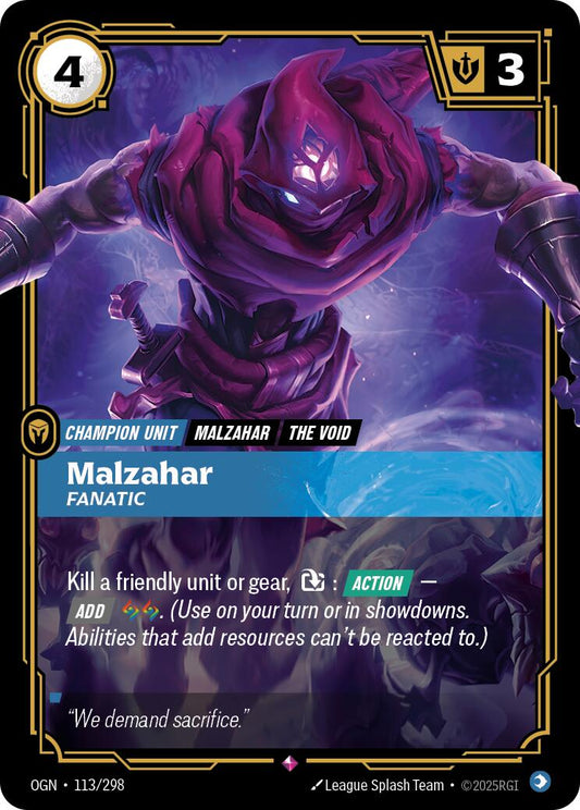 Malzahar - Fanatic [OGN - 113/298] - Atomili Collectables