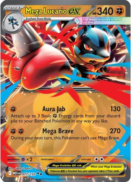 Mega Lucario ex - 077/132 [MEG - 077/132] - Atomili Collectables