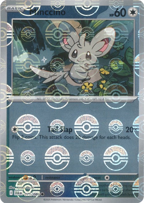 Minccino (Poke Ball Pattern) [BLK - 075/086] - Atomili Collectables