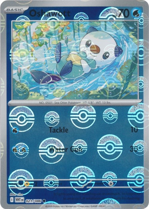 Oshawott (Poke Ball Pattern) [WHT - 021/086] - Atomili Collectables