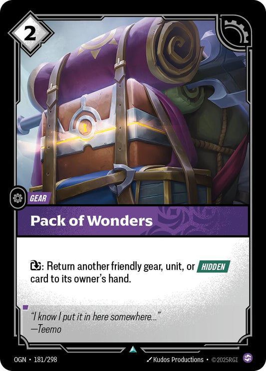 Pack of Wonders [OGN - 181/298] - Atomili Collectables