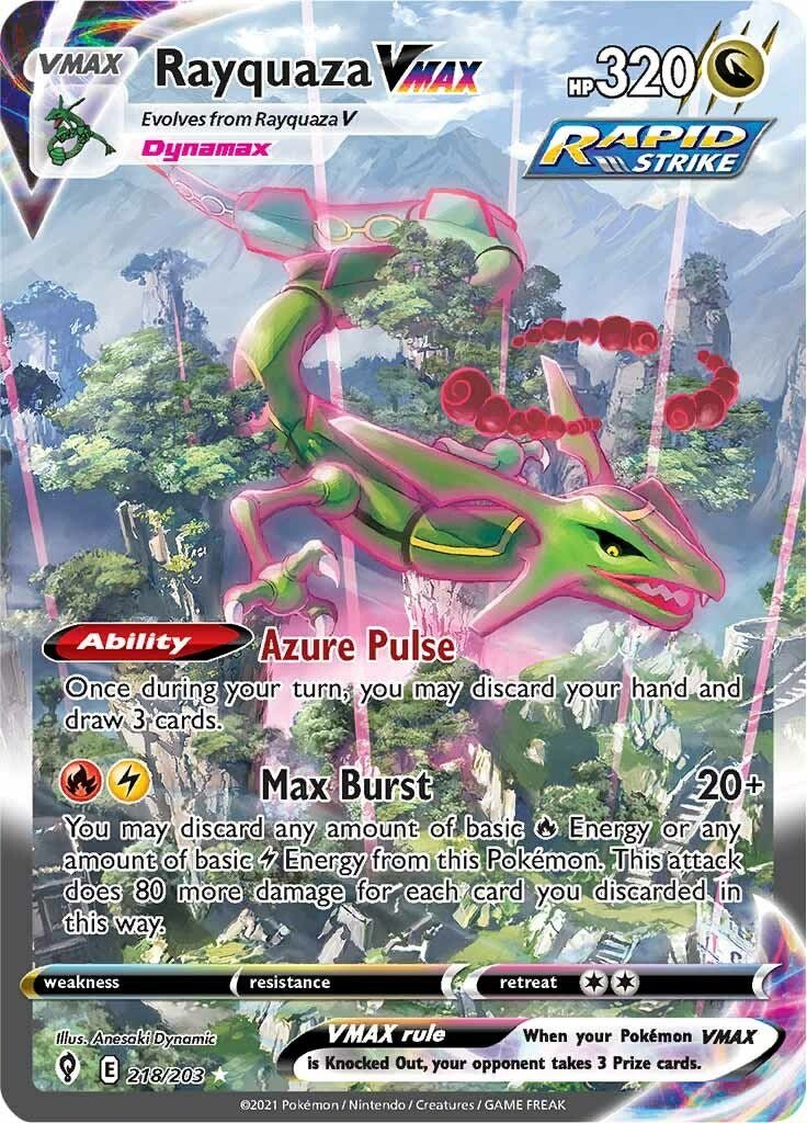 Rayquaza VMAX (Alternate Art Secret) [SWSH07 - 218/203] - Atomili Collectables
