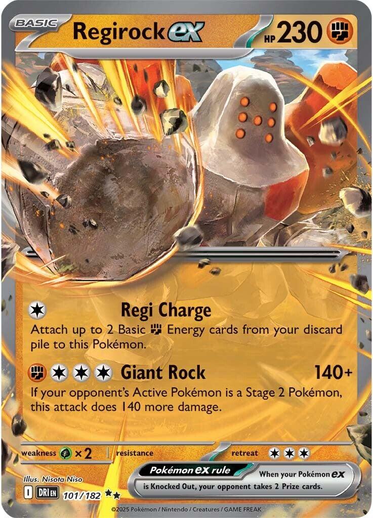 Regirock ex - 101/182 [DRI - 101/182] - Atomili Collectables