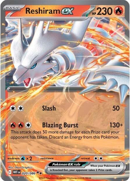 Reshiram ex [WHT - 020/086] - Atomili Collectables