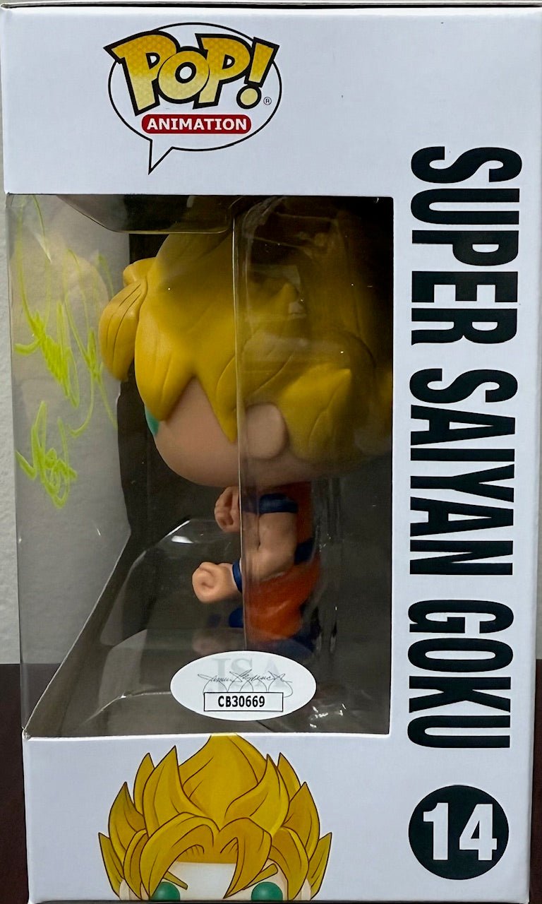 Sean Schemmel Signed Super Saiyan Goku Funko Pop #14 - Atomili Collectables