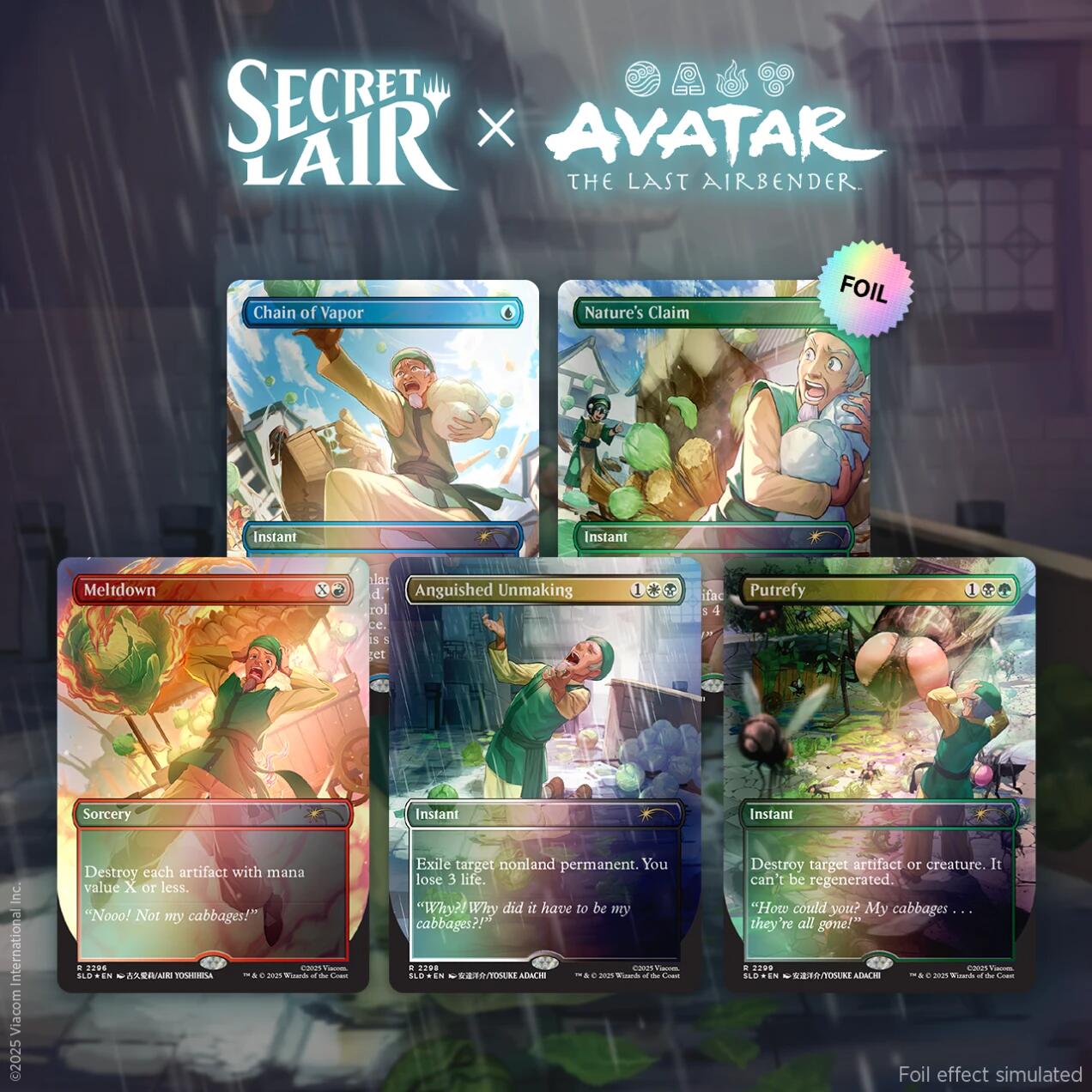 Secret Lair x Avatar: The Last Airbender: My Cabbages! - Rainbow Foil Edition [SLD] - Atomili Collectables