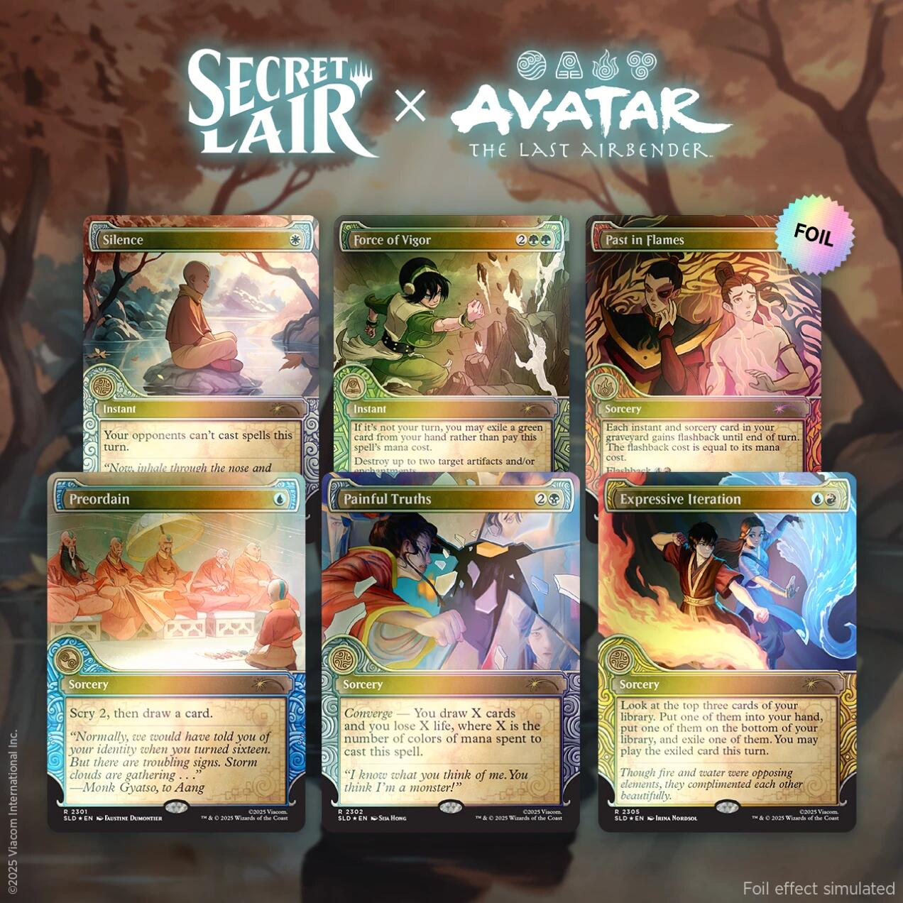 Secret Lair x Avatar: The Last Airbender: One with the Elements - Rainbow Foil Edition [SLD] - Atomili Collectables