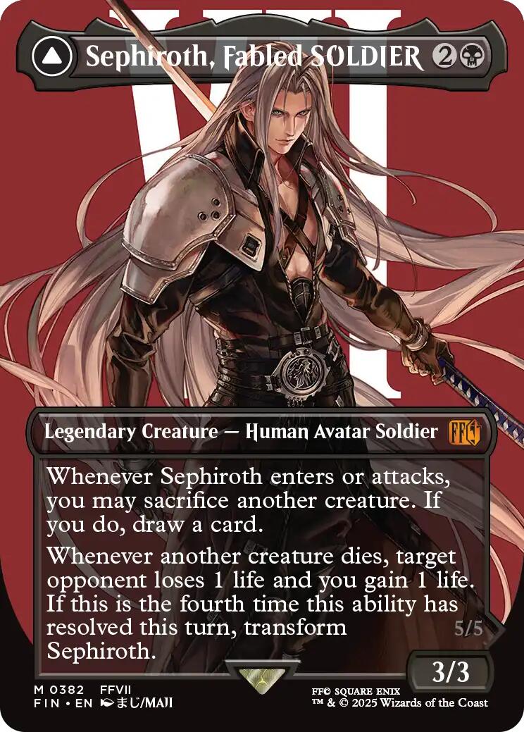 Sephiroth, Fabled SOLDIER (0382) (Borderless) [FIN - 382] - Atomili Collectables