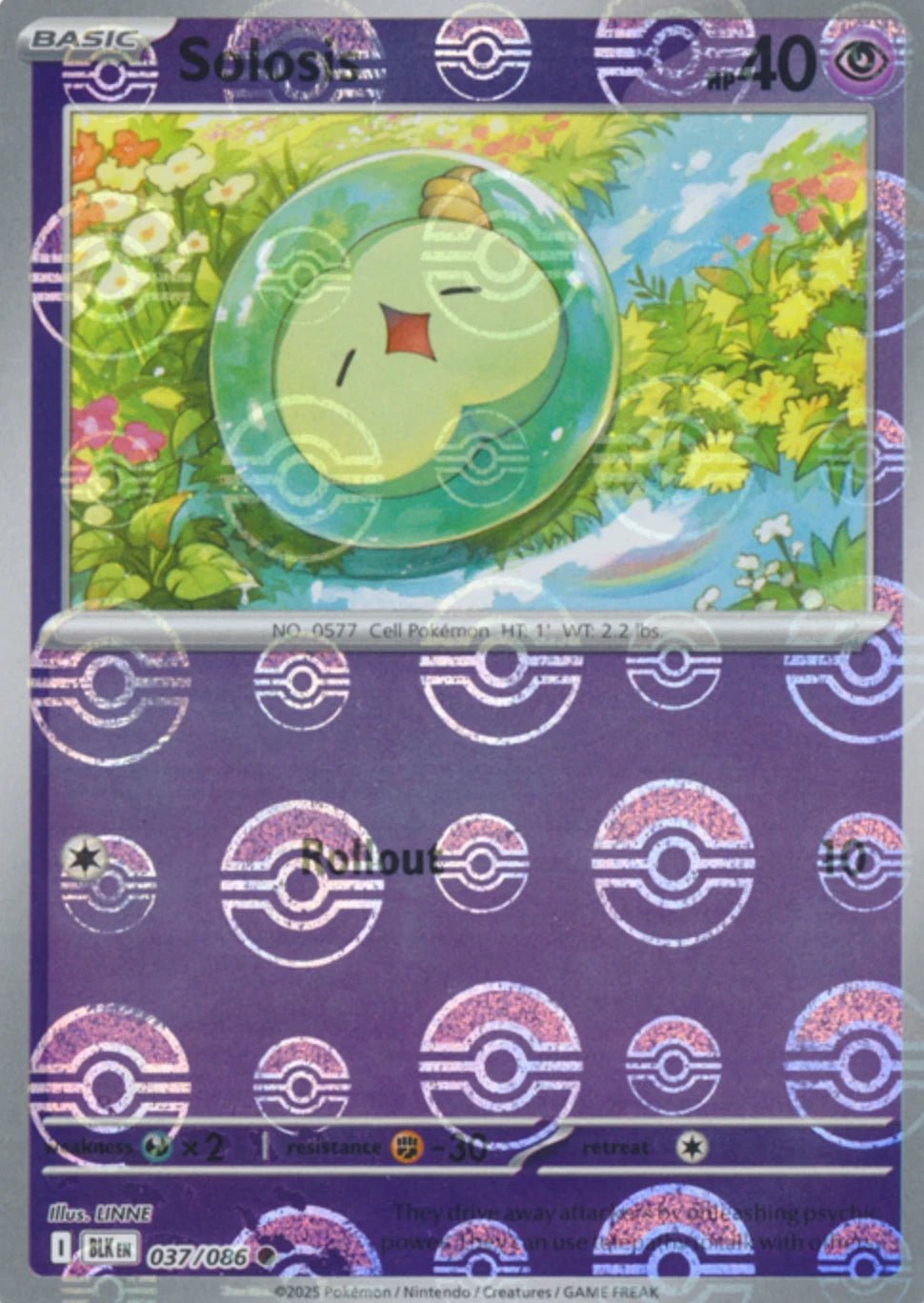 Solosis (Poke Ball Pattern) [BLK - 037/086] - Atomili Collectables