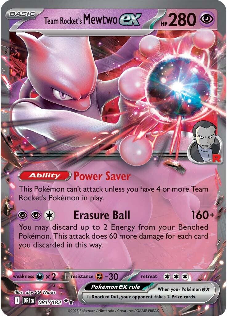 Team Rocket's Mewtwo ex - 081/182 [DRI - 081/182] - Atomili Collectables