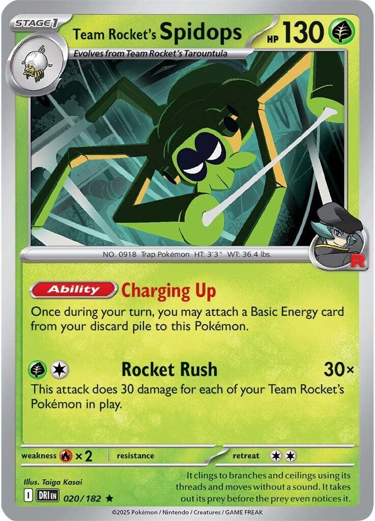 Team Rocket's Spidops - 020/182 [DRI - 020/182] - Atomili Collectables