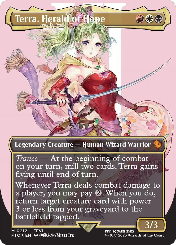 Terra, Herald of Hope (Borderless) (Surge Foil) [FIC - 212] - Atomili Collectables