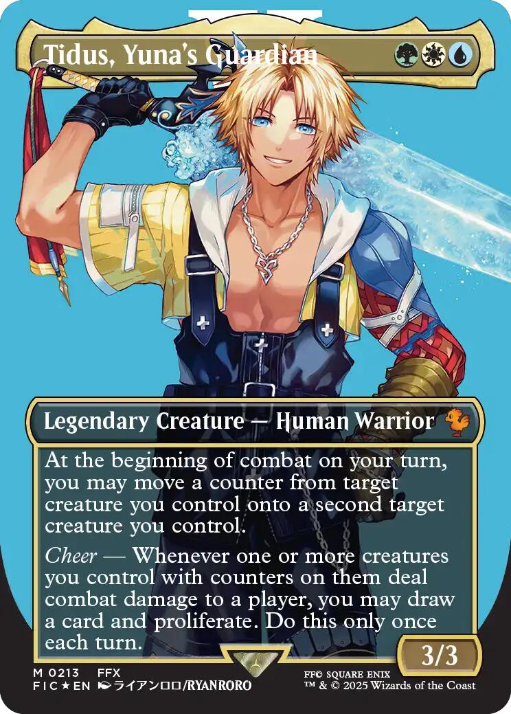 Tidus, Yuna's Guardian (Borderless) (Surge Foil) [FIC - 213] - Atomili Collectables