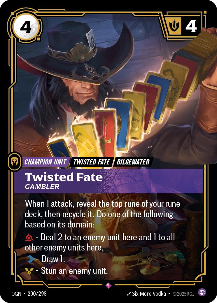 Twisted Fate - Gambler [OGN - 200/298] - Atomili Collectables