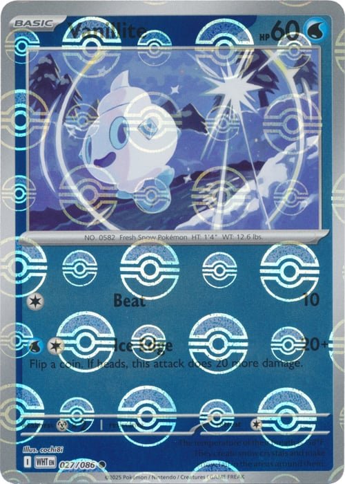Vanillite (Poke Ball Pattern) [WHT - 027/086] - Atomili Collectables
