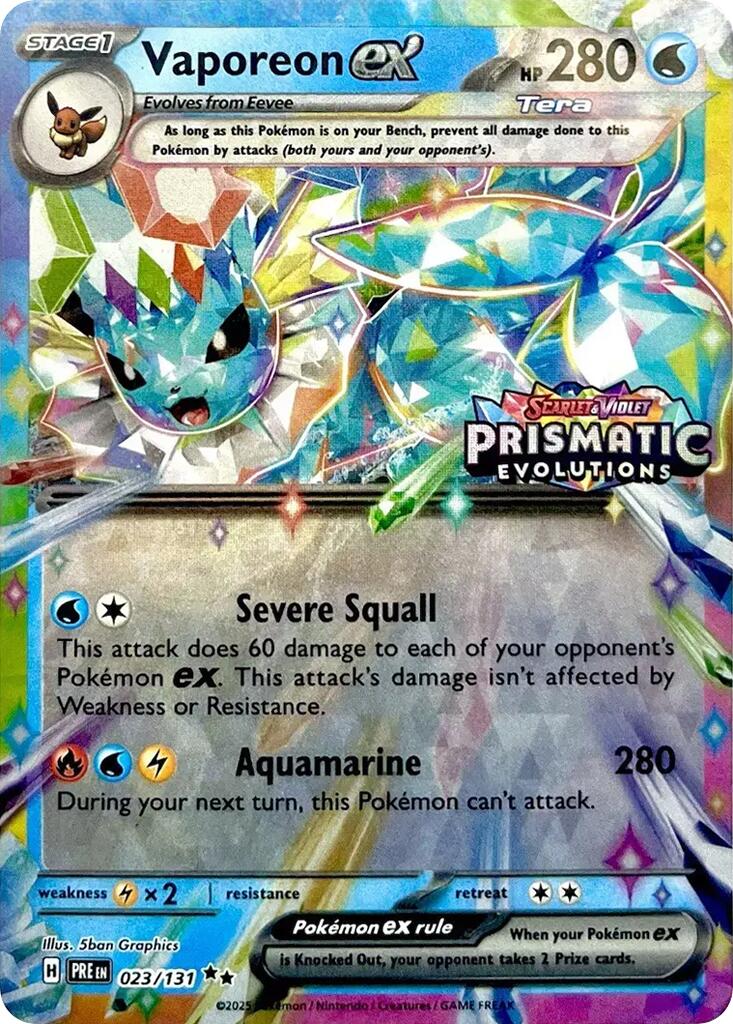 Vaporeon ex - 023/131 (Prismatic Evolutions Stamp) [MCAP - 023/131] - Atomili Collectables