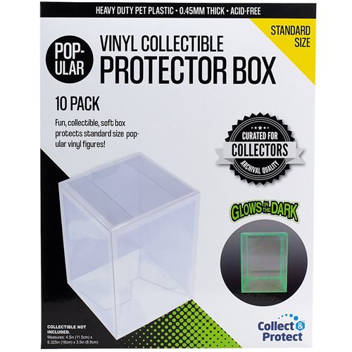 Vinyl Collectible Glow - in - the - Dark Soft Collapsible Protector Box 10 - Pack - Atomili Collectables