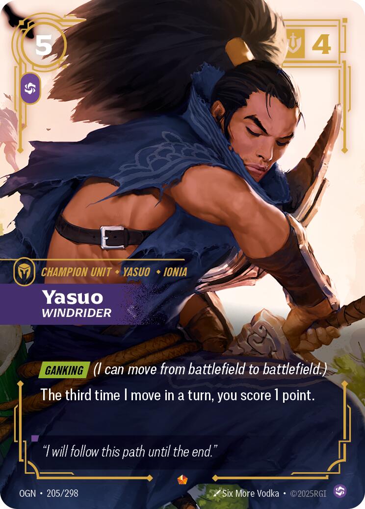 Yasuo - Windrider [OGN - 205/298] - Atomili Collectables
