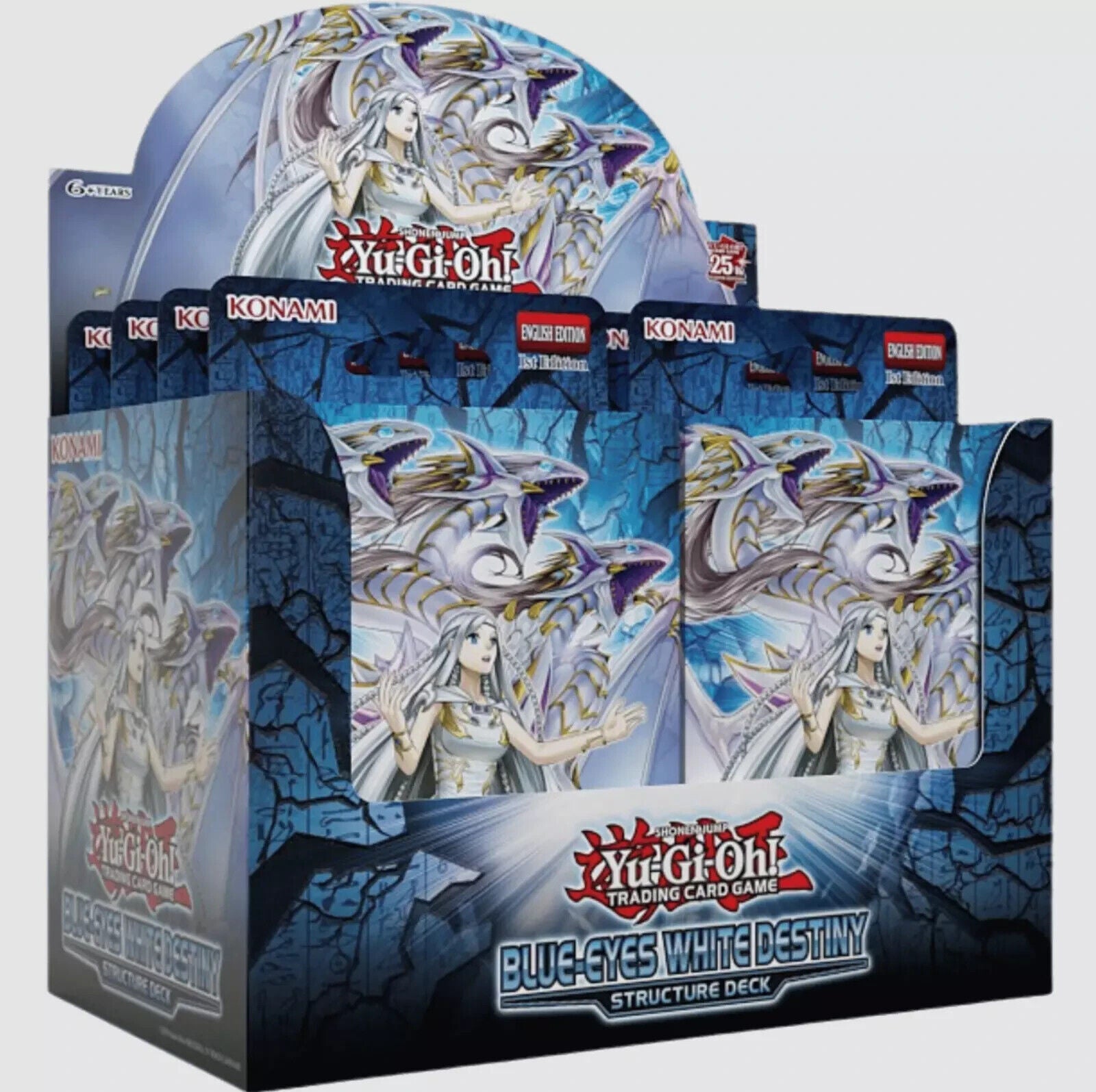 Yu - Gi - Oh! Structure Deck: 1st Edition Blue - Eyes White Destiny x8 - Atomili Collectables